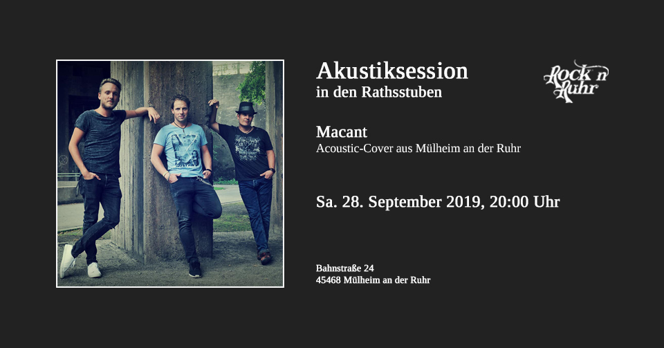 Akustiksession mit Macant in den Rathsstuben Mülheim